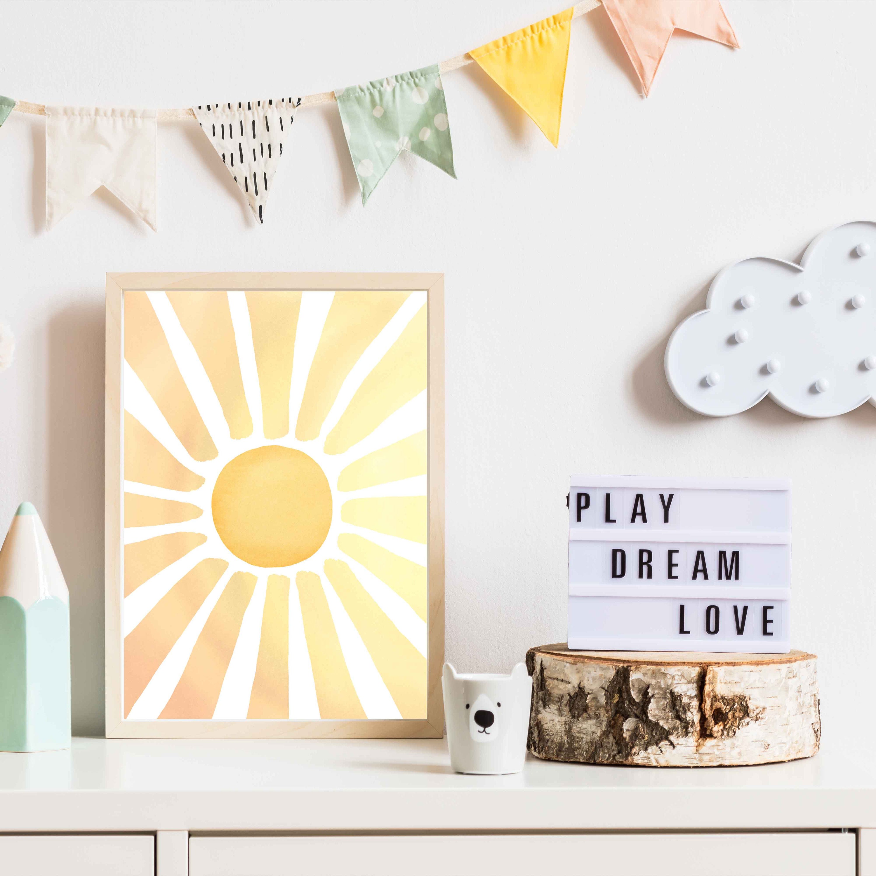 Watercolor Sunshine Printable Art, You Are My Sunshine Nursery Wall Art ...