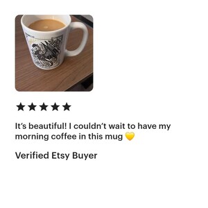 Celestial Dragon Mug, Boho Dragon Cup with Stars and Moons Dragon Lover Gift Tarot Mug Witchy Gift for Friend Dragon Lover Gift Mystical Mug afbeelding 2