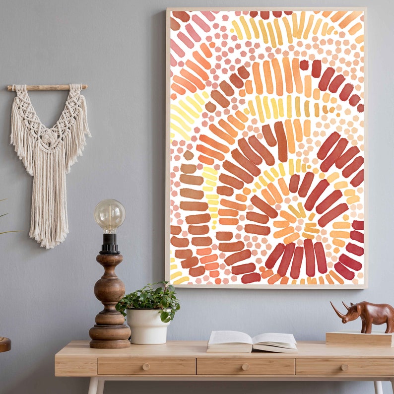 Colorful Abstract Art Fall Colors Printable Wall Art Fall Etsy