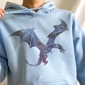 Galaxy Dragon Hoodie, Cosmic Dragon Sweatshirt Fantasy Dragon Gifts Celestial Dragon Girl Hoodie Fantasy Geek Gift