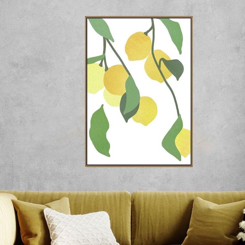 Citroen digitale print, citrus keuken muur kunst fruit afdrukbare minimalistische muur kunst eetkamer poster citroenen downloadbare kunst afbeelding 6