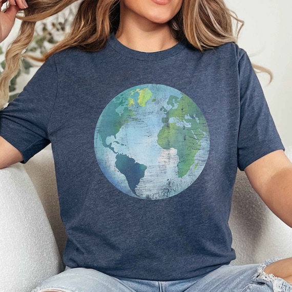 Earth Day Shirt, Globe Shirt Planet Earth Science Teacher Gifts World Map Travel Shirt Mother Earth Change the World Shirt