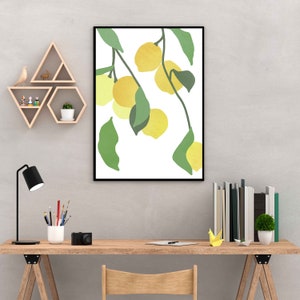 Citroen digitale print, citrus keuken muur kunst fruit afdrukbare minimalistische muur kunst eetkamer poster citroenen downloadbare kunst afbeelding 7