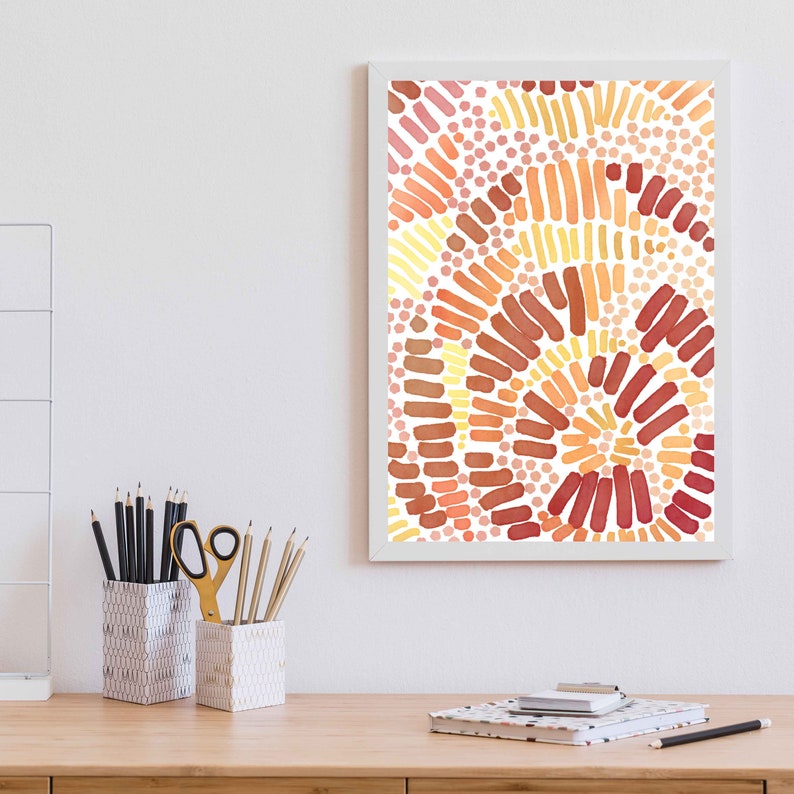 Colorful Abstract Art Fall Colors Printable Wall Art Fall Etsy