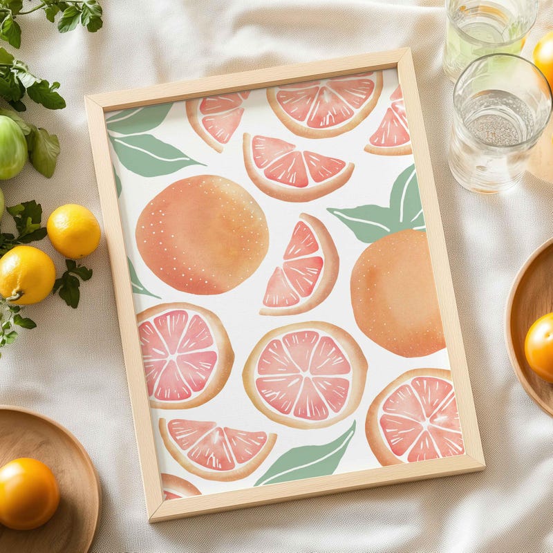 Grapefruit Print Trouser main image 0
