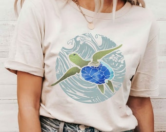 Sea Turtle Shirt, Summer Shirt Sea Turtle Gifts Vacation TShirt Turtle Lover Gift Beach Shirt Save the Ocean Animal T Shirt Aloha Seaturtle