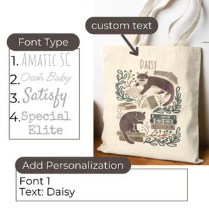Bolsa de gato: bolsa de regalo original para amantes de los gatos, divertida bolsa de libros con gatos, reutilizable, ideal para gatos y libros, y para la compra de gatos y plantas. Cats Books - Custom
