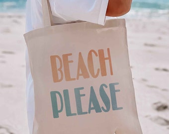 Beach Please Tote Bag, Funny Tote Bag Summer Beach Bag Vacation Girls Trip Canvas Shoulder Bag Beach Bachelorette Party Gift Bag