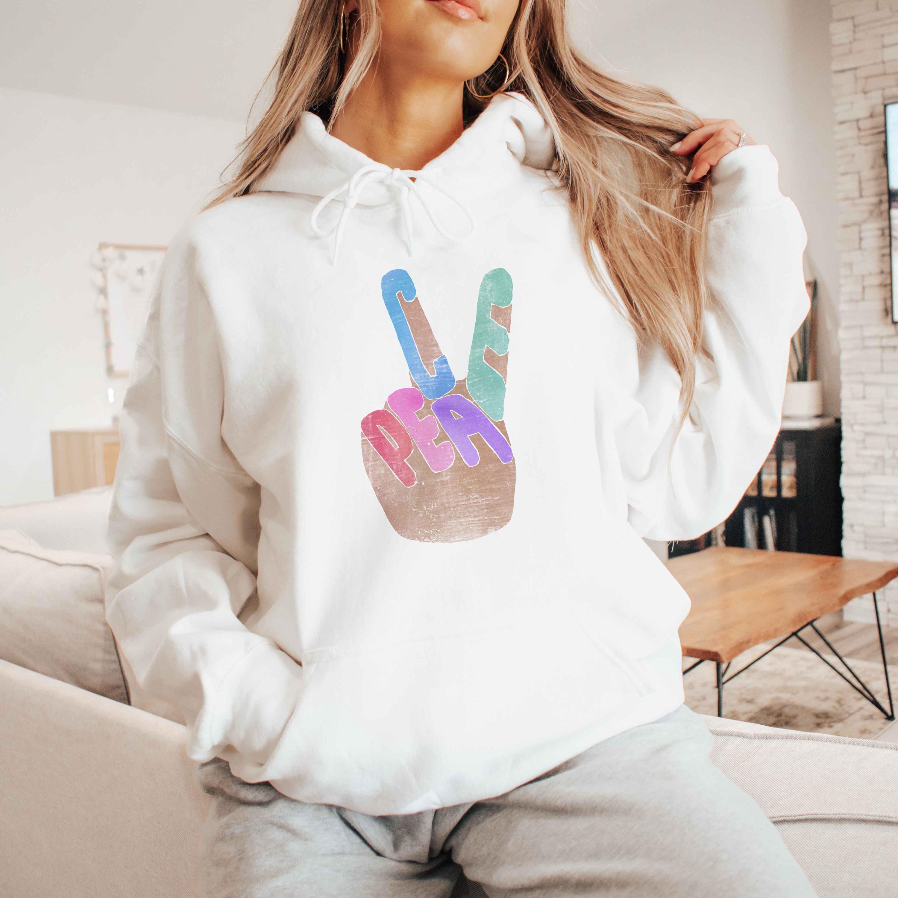 SHOOP] PEASE SWEATSHIRT Pease Symbol Floral Peace Sign