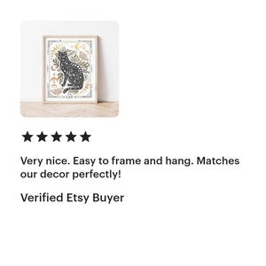 Celestial Wall Art, Mystical Animal Art Print Tarot Cat Poster Celestial Dragon Dorm Wall Art Watercolor Teen Desk Decor Moon Phase Print Bild 3