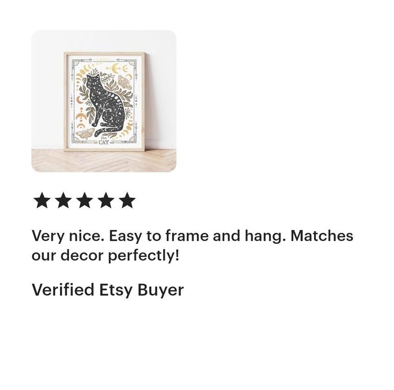 Celestial Wall Art, Mystical Animal Art Print Tarot Cat Poster Celestial Dragon Dorm Wall Art Watercolor Teen Desk Decor Moon Phase Print Bild 3