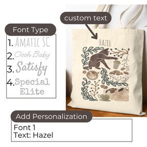 Bolsa de gato: bolsa de regalo original para amantes de los gatos, divertida bolsa de libros con gatos, reutilizable, ideal para gatos y libros, y para la compra de gatos y plantas. Cats Coffee - Custom
