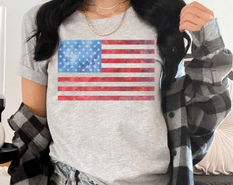 Vintage American Flag Shirt, Patriotic Shirt, USA Shirt, 4th of July Shirt, Father's Day Shirt, Memorial Day Shirt, Freedom Shirt