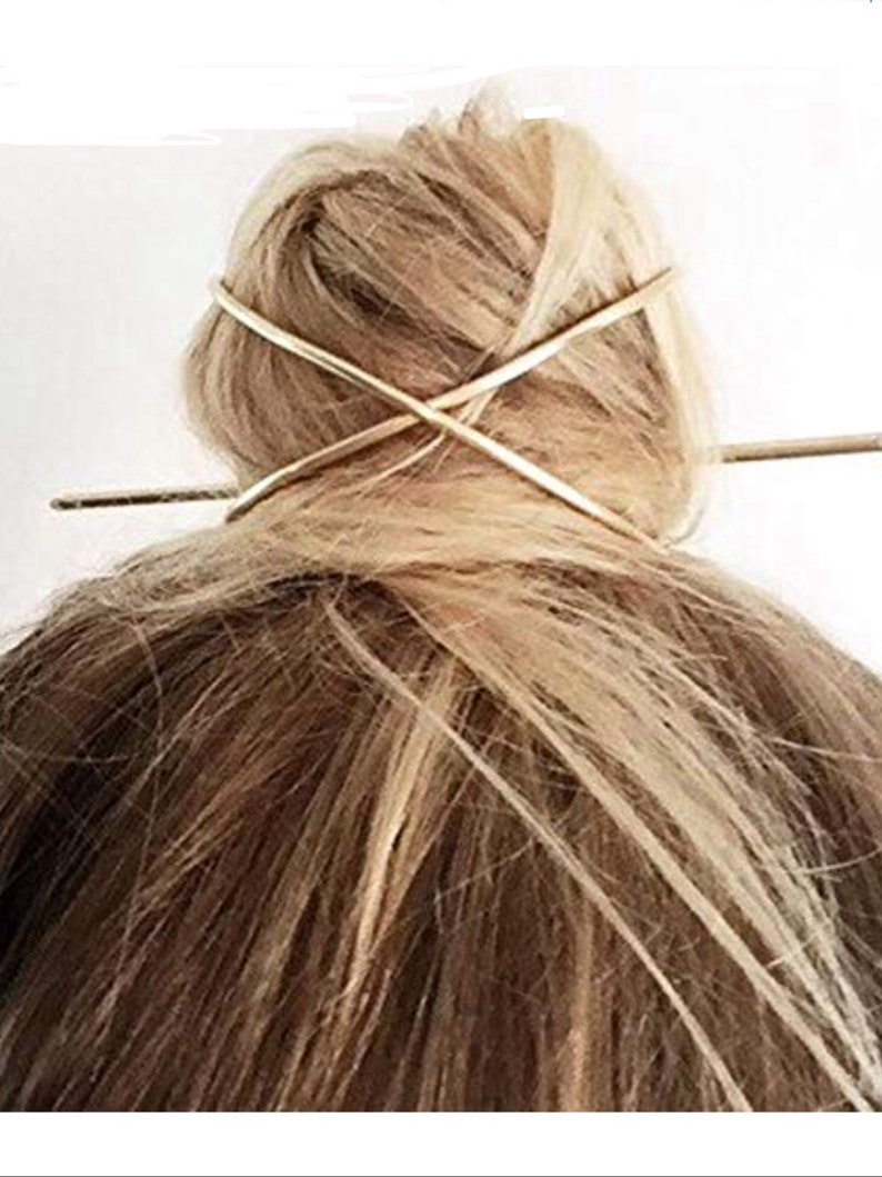 Bun Cage / hair bun cage with stick / Hair top noeud cage and image 0