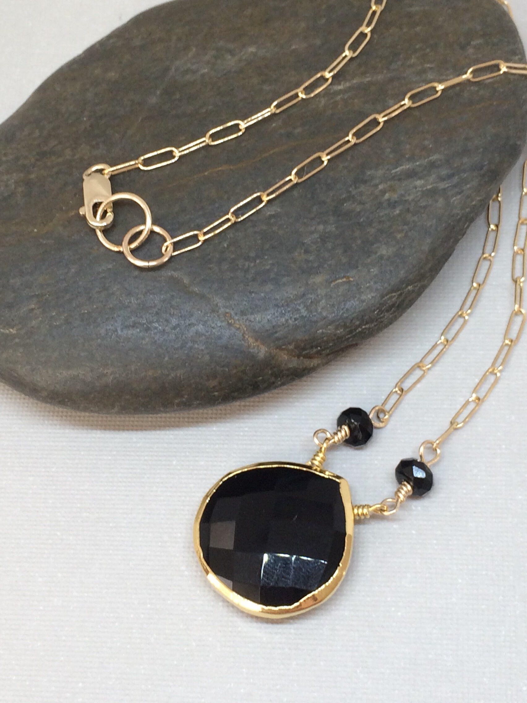 black onyx pendant necklace black onyx pendant necklace