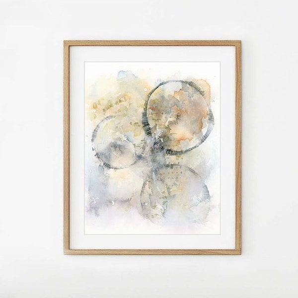 Abstract Print of Watercolor Abstract Painting, Modern Artwork for Walls, Living Room Wall Decor, Dining Room Wall Art, Neutral Office Decor