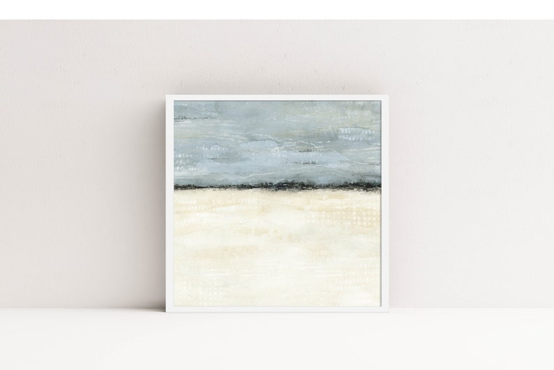 Giclee Wall Art Print of Abstract Painting in Blue Grey Beige - Etsy