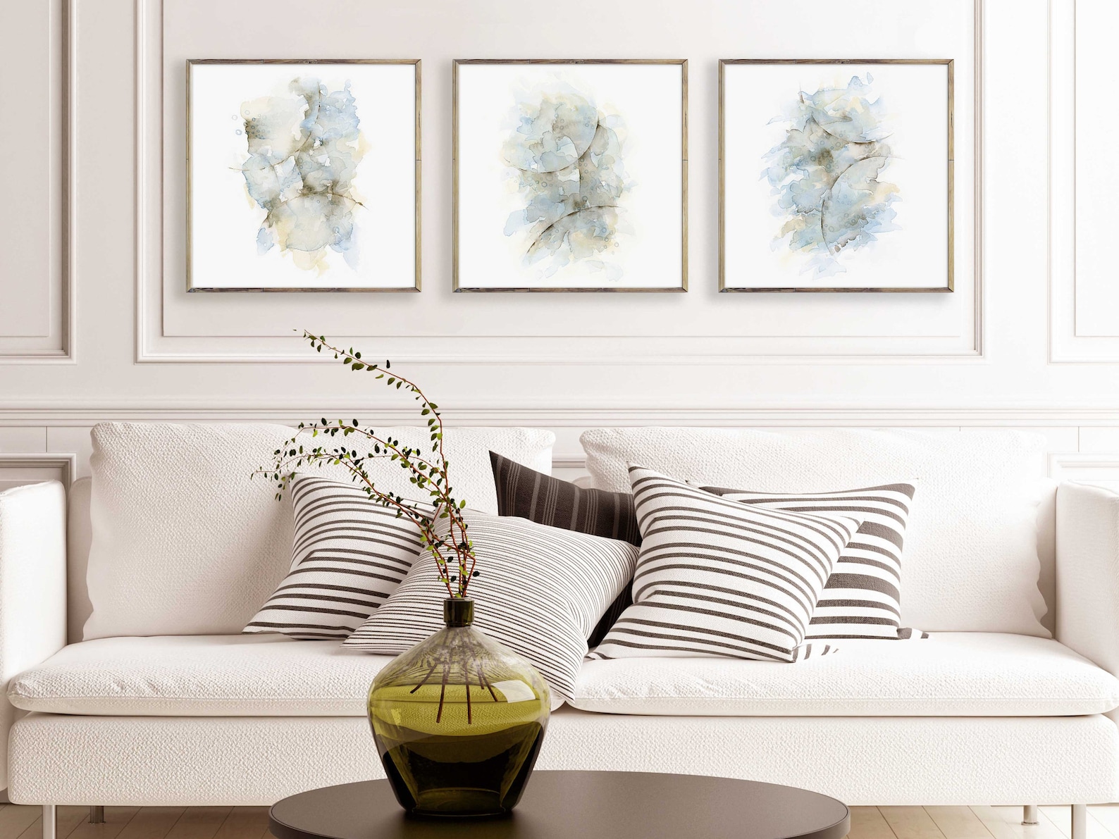 Square Print Set Living Room Wall Art Set of 3 Prints Etsy UK