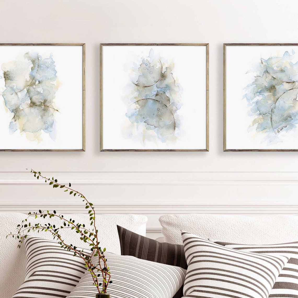 Abstract Wall Art Prints Three Piece Square Print Set of 3 | Etsy