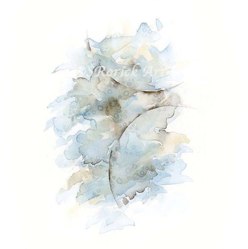 Abstract Wall Art Prints, Three Piece Square Print Set of 3 Watercolor ...