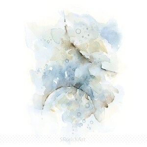 4 Piece Wall Art, Abstract Painting Watercolor Art Print Set of Four ...