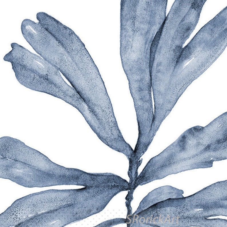 Hampton Wall Art Two Piece Art Set of Prints Navy Blue Sea Etsy