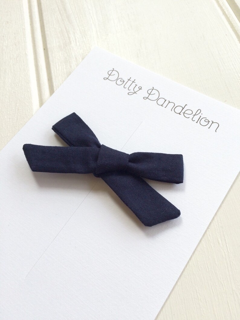 Navy hair bows Navy Hair Bow Blue Hair Clip Navy Blue Hair Bow Navy hair Clip Girls Navy Bow Schoolgirl Bow Blue hair Bows