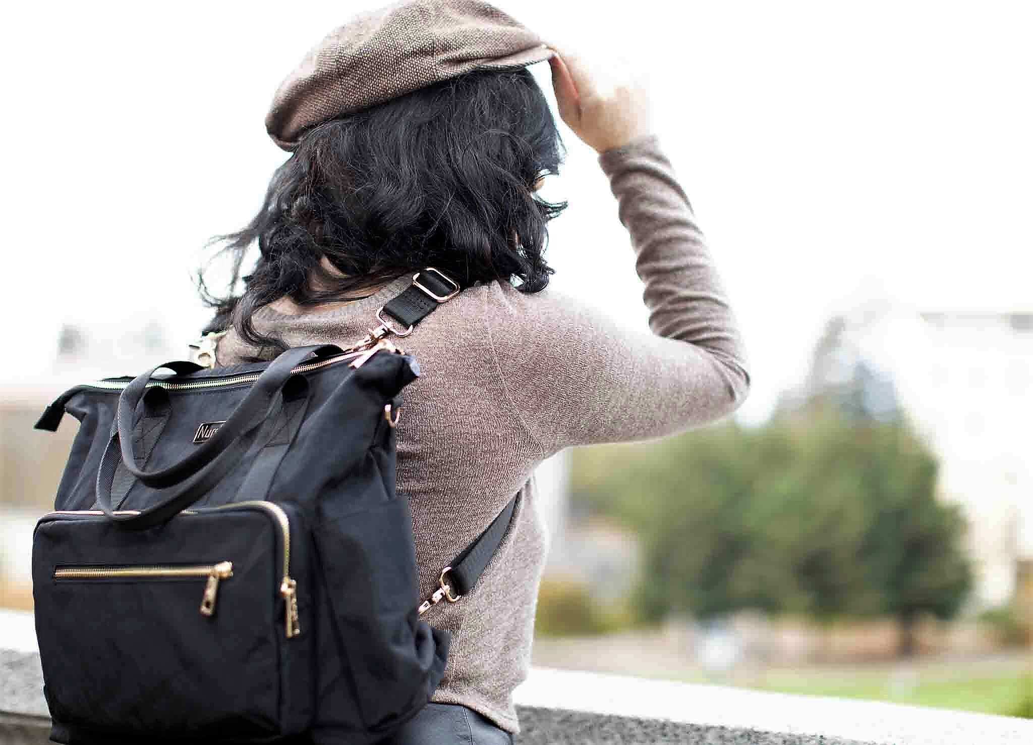 NursElet-Convertible-Fashion-Size L Backpack- Convertible Backpack - OLIVE – NursElet® main image 2