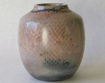 16-002 saggar fired ceramic vessel