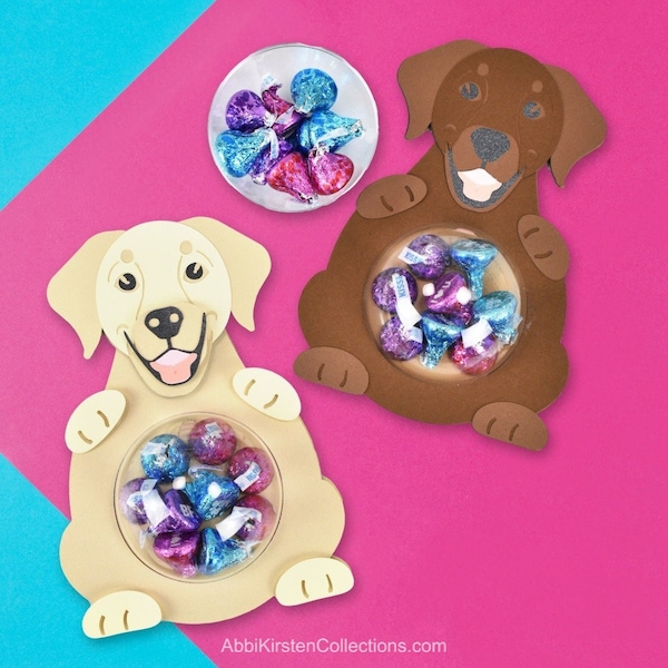 Lab Dog Candy Holders SVG Cut Files, Golden Retriever SVG, Valentine's Day Gifts, Candy Ornament Crafts, Candy Ornament SVG FIles