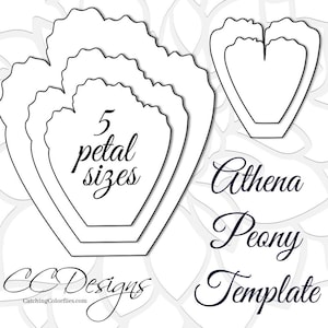 Giant Paper Peonies, Printable PDF Flower Templates, Peony PDF Templates, Large Flower Templates, Birthday Flower Backdrop