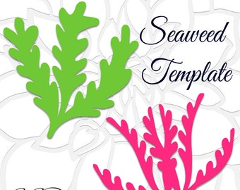Seaweed SVG Cut Files, Seaweed Template, Printable Flower Template, Giant Paper Flowers, Under the Sea Party, SVG Cut Files