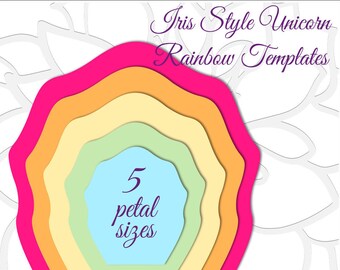 large paper flower templates unicorn birthday rainbow unicorn birthday party giant paper flowers 1st birthday diy tutorial