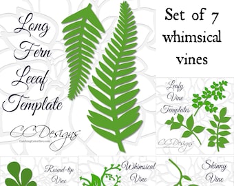 large paper leaf templates tropical leaf svg cut files large etsy
