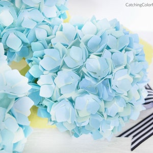 Hortensie Papierblumenmuster, DIY Blumen Tutorial mit Papierblumen SVG Schnittdateien und PDF Printables