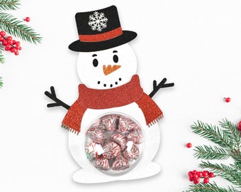 Sneeuwpop snoep houders gesneden SVG-bestanden, kerst snoep houder, sneeuwpop SVG-bestand, snoep ornament SVG-bestanden