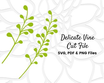 Vignes en papier, modèle de feuilles de papier, fichiers coupés SVG à utiliser avec Cricut ou Silhouette
