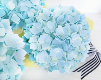 Hydrangea Paper Flower Pattern, DIY Flower Tutorial with Paper Flower SVG Cut Files and PDF Printables