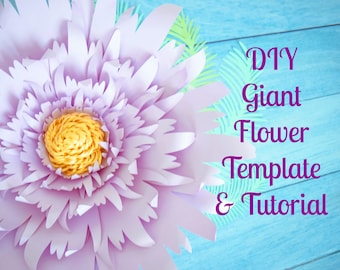 Large Paper Flowers, Tropical Hawaiian Style Flowers, Giant Flower Templates, Printable PDF & SVG cut files, Moana Inspired Flowers