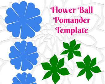 SVG Rose Cut Files- SVG cut files for Silhouette- Rose Flower Ball-  Pomander Balls- Kissing Ball- Wedding reception decor