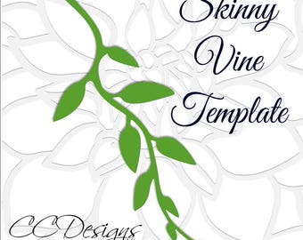 leaf vine templates printable vine template leaf vine svg etsy