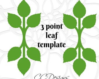 Round-tip Vine Leaf Template Paper Vine Templates Paper Leaf | Etsy