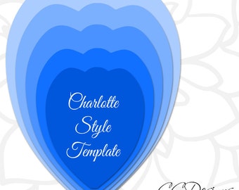 printable pdf paper rose templates giant paper rose flower etsy