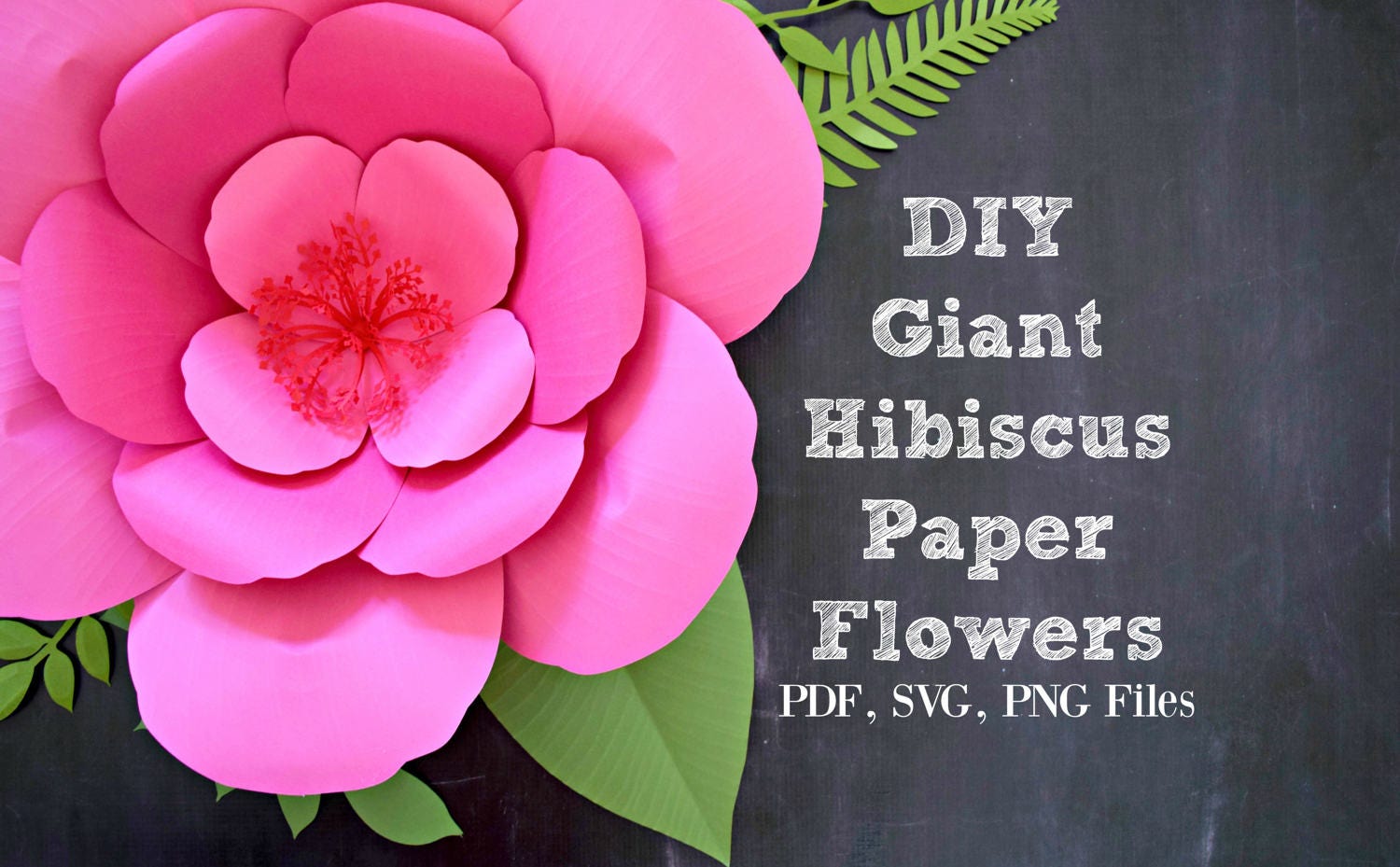 Hibiscus Paper Flower Templates Giant Paper Flower Templates Etsy UK