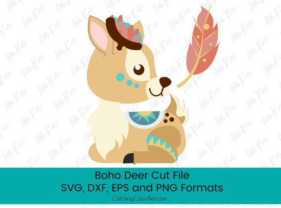svg dxf forest animal Boho fox plotter file