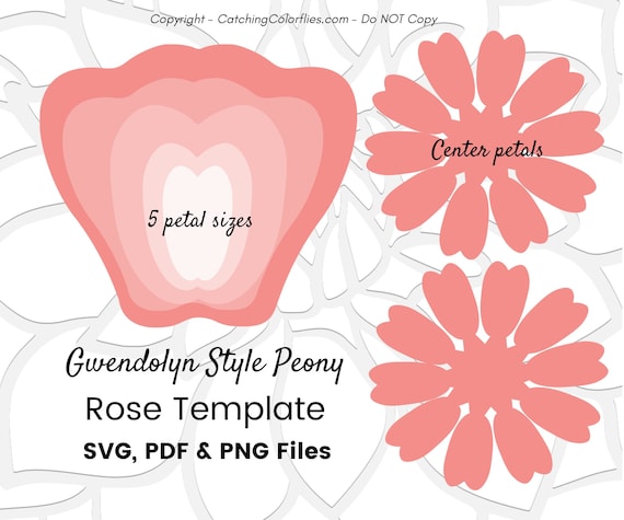 Crepe Paper Peony Template - free printable! * Moms and Crafters