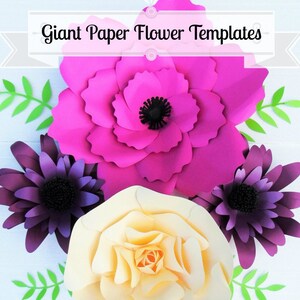 Giant Flower Templates- Giant Paper Flower Wall- Wedding Backdrop- SVG ...