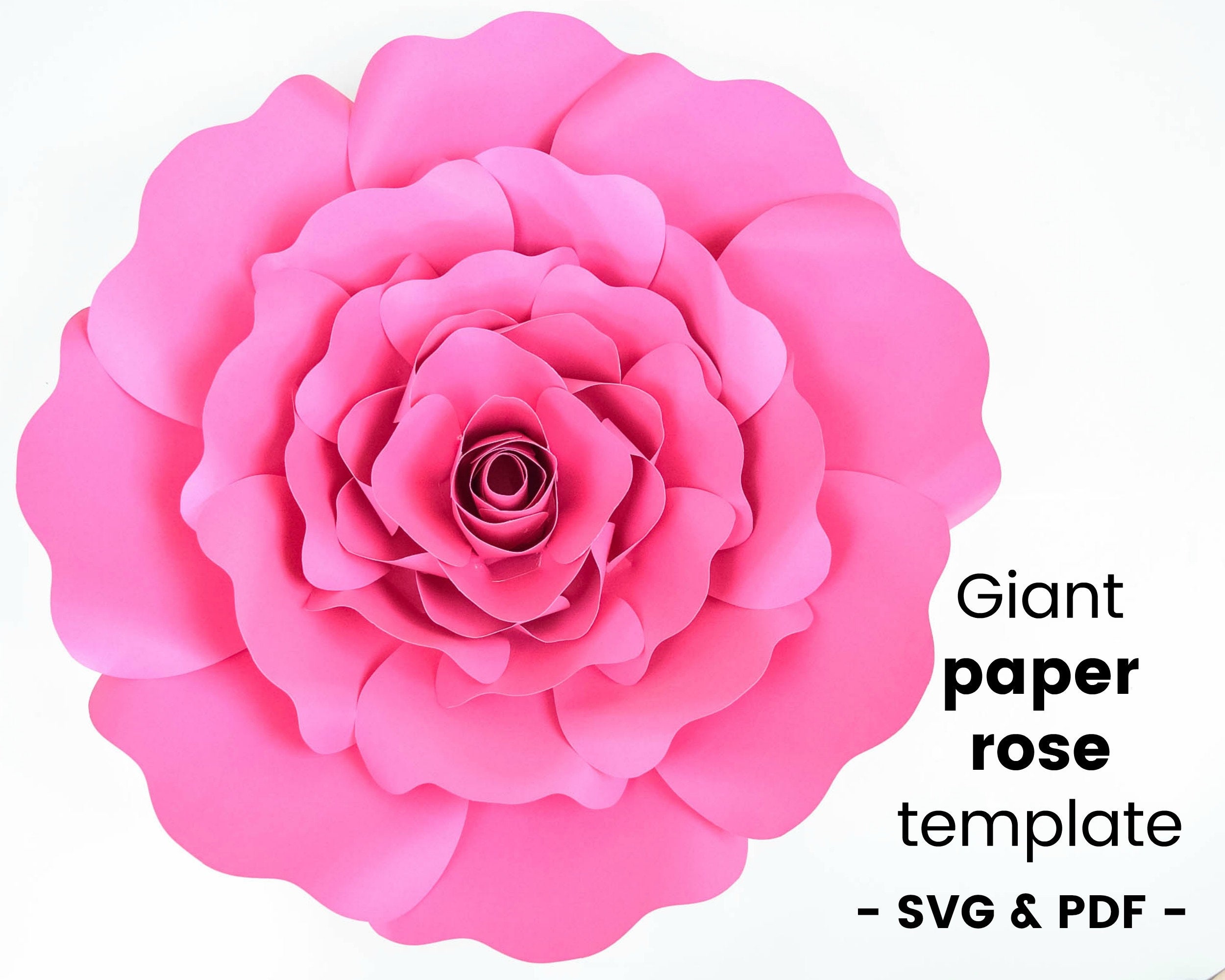 Download Paper Roses Paper Flower Templates Paper Flower SVG Cut | Etsy