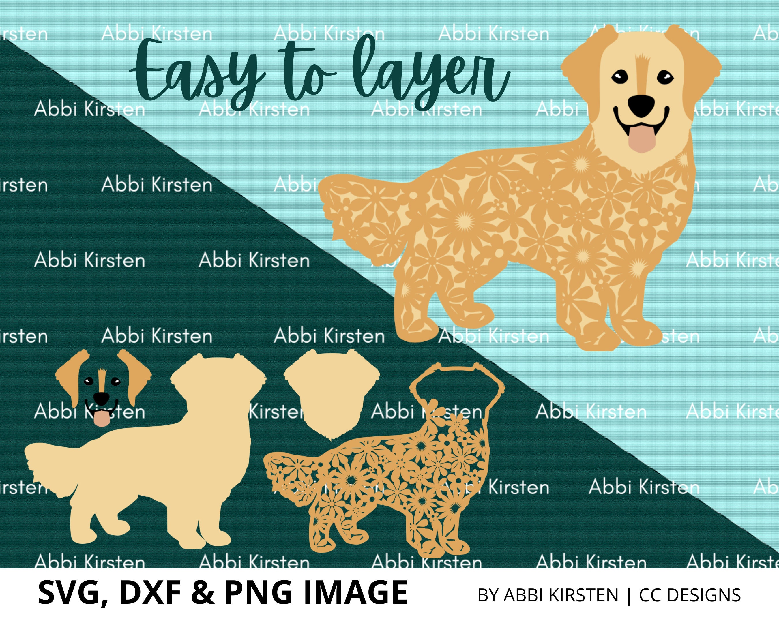 Golden Retriever SVG File, 3D Layered Mandala SVG Cut File, Zentangle ...