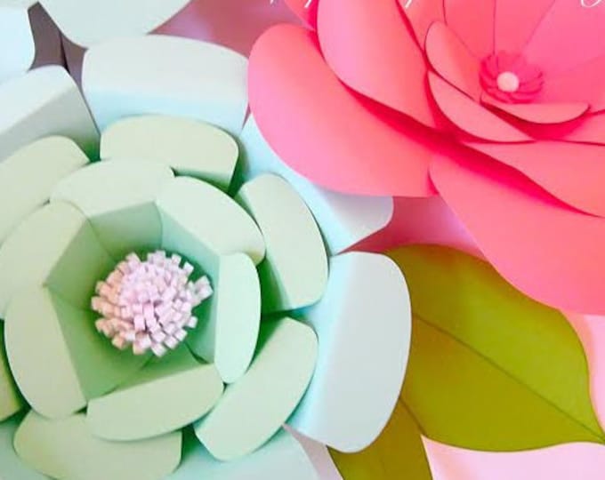 Printable Giant Flower Templates DIY Paper Flowers PDF - Etsy